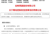 无为明日停牌！又一A股，筹划控制权变更